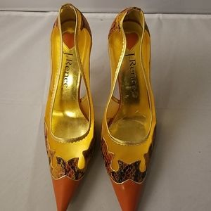 J Renee Women Classic Pump leather Size 10W